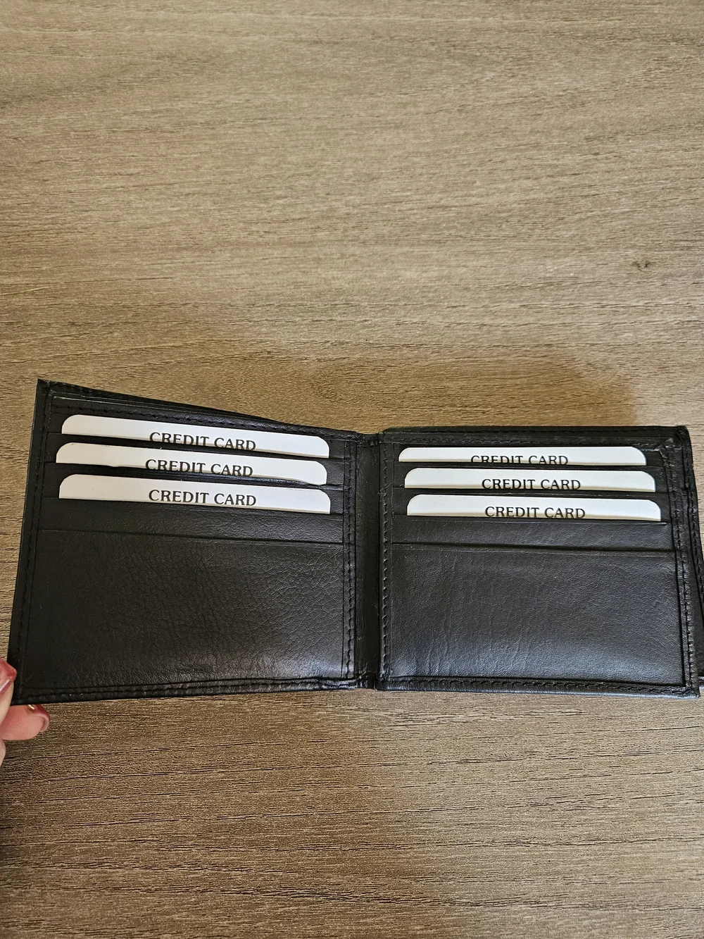 Berreri Black Leather Men's Bi-Fold Wallet-NWT